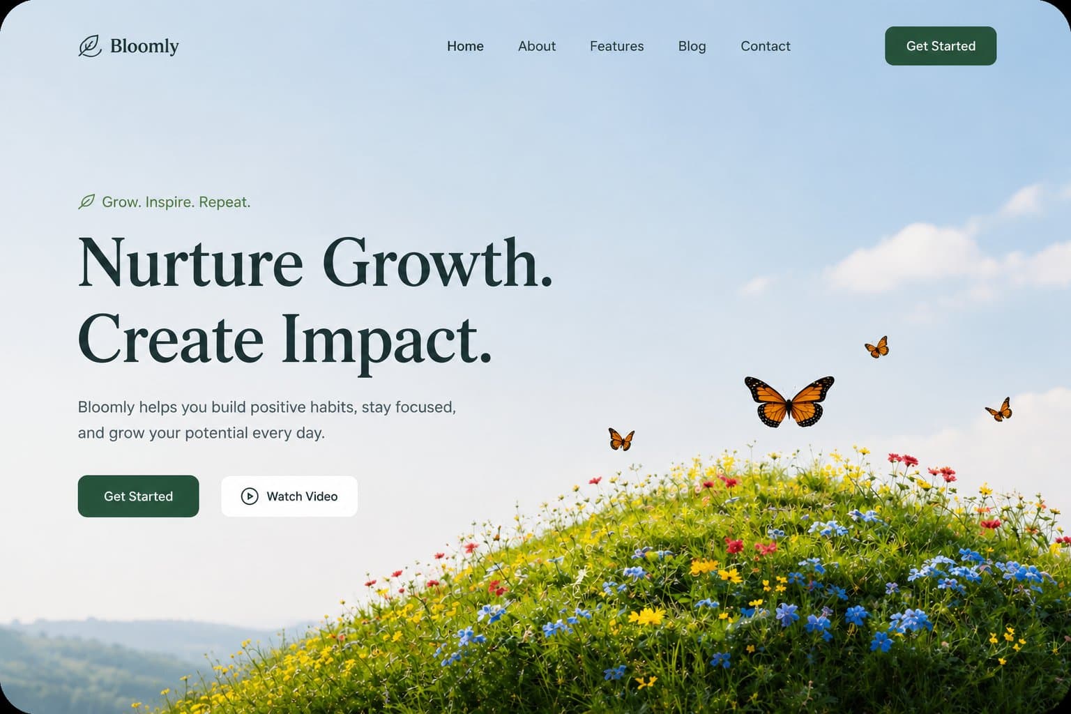 Outdoor brand narrative — open sky hero
